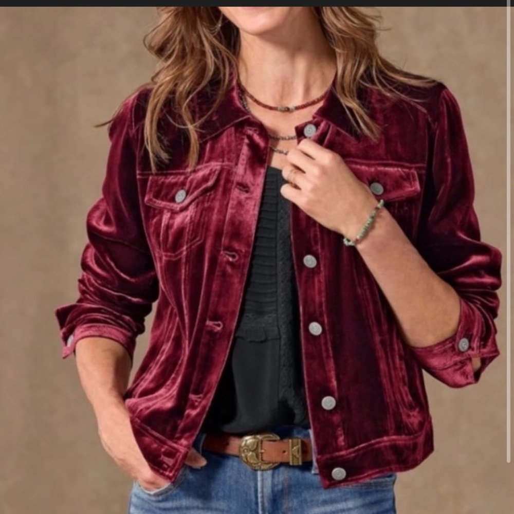 Sundance Velour Wren Jacket - Wine Color